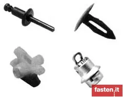 Plastic fast fixings and screw grommets