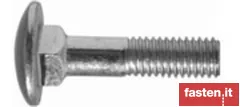 Round head bolts with square neck or nibs