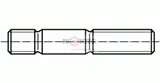 DIN 939 Stiftschrauben, Einschraubenede ~1,25d | M8x20 | Kohlenstoffstahl | 09800.14.00.080.020