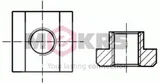 DIN 508 Dadi per canaline a T | M16x180 | Acciaio Al Carbonio | 15860.15.00.160.180