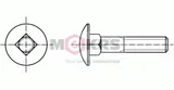 DIN 603 Cup head square neck bolts | M6x12 | Carbon Steel | 00300.10.01.060.0121