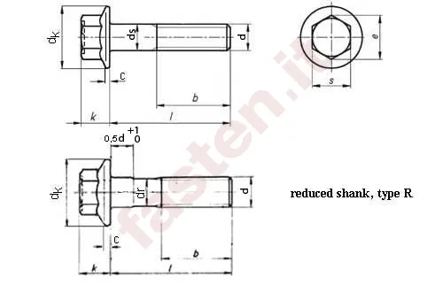 <p>Hexagon flange bolts with or without knurled underhead heavy series</p>
<p>The standard (UNI EN 1665) specifies the characteristics of hexagon head fasteners with flange, with thread sizes from M5 up to M16 enclosed, heavy series, with property classes 8.8, 10.9 and A2-70.</p>