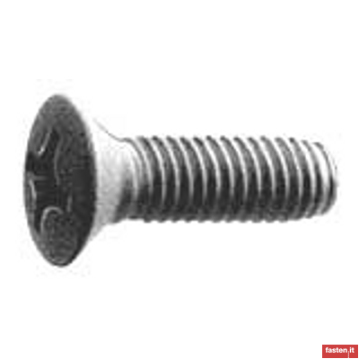 UNI 8114 Thread forming screws, countersunk raised head, cross recessed