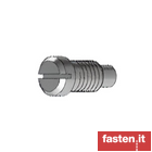 Slotted pan head screws with small head and full dog point