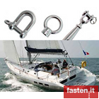 Nautical fixing products in stainless steel