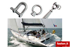 Nautical fixing products in stainless steel