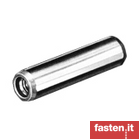 Parallel pins with internal thread, of unhardened steel and austenitic stainless steel