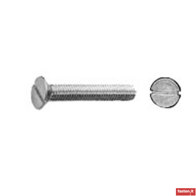 UNI 6109 Slotted countersunk flat head screws