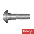 Round head bolts with oval shoulder 