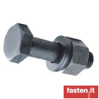 High strength hex. fit bolts with large width across flats for structural steel bolting - nuts and washers