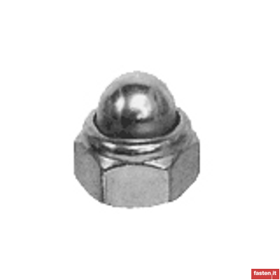 DIN 986 Prevailing torque hexagon domed nuts with non-metallic insert