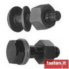 Heavy hex structural bolts, twist off type heavy hex and round head configurations. Inch series.