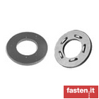 Hardened steel circular and circular clipped washers, hardened beleved washers, compressible washers-type direct tension indicators. Inch series (F436, F959)