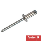 Open end blind rivets with break pull mandrel and protruding head - AlA/St