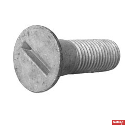 DIN 7969 Slotted countersunk head bolts for structural steel bolting, with nuts