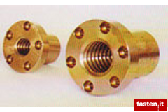 Cylindrical nuts with trapezoidal thread