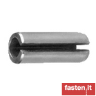 Spring-type straight pins. Slotted, heavy duty
