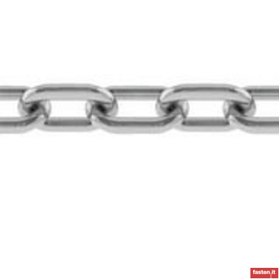DIN 5685-2 Round steel link chain non proof loaded - semi long link