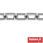 Round steel link chain non proof loaded - semi long link