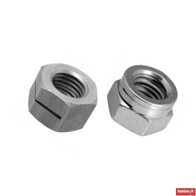 NF E 25-411 Prevailing torque type hexagon nuts with slot(s) all-metall- Product grades A and B - Symbol H FR