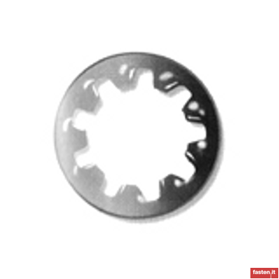 UNI 8841 Toothed lock washers, external form A, internal J, conical V
