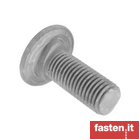 Guardrail screws round head with oval neck