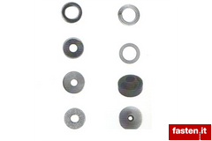 Flat and sealing washers for solar panels