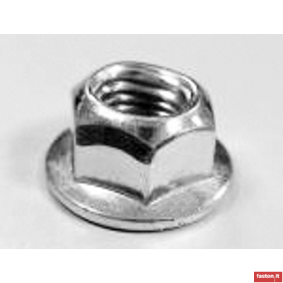NF E25-414 Product image - Prevailing torque type - All-metal hexagon nuts with flange 