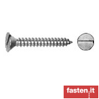 Tapping screws, contersunk slotted flat head 