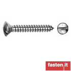 Tapping screws, slotted raised head 
