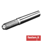 Taper pins with external thread, unhardened