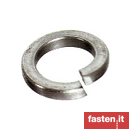 Single coil spring square washers for screws with cylindrical heads