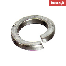 Single coil spring square washers for screws with cylindrical heads