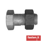 Hexagon bolts for steel constructions with nut