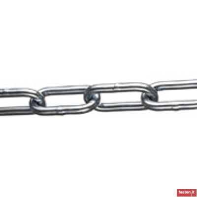 DIN 763 Round steel link chains, tested, non-calibrated, long link