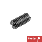 Slotted set screws with flat point
