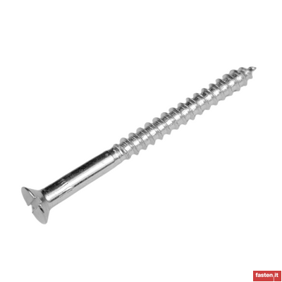 NF E25-604 Slotted flat head wood screws