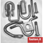 Fasteners for steel constructions and electricity pylons 