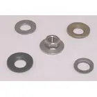 Captive washers for nuts